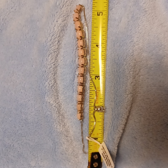 Pink Opal 925 adjustable bracelet. - Picture 4 of 6